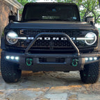 2021-2026 Ford Bronco Triple LED Fog Light Kit - Steel Modular Bumper | 90W
