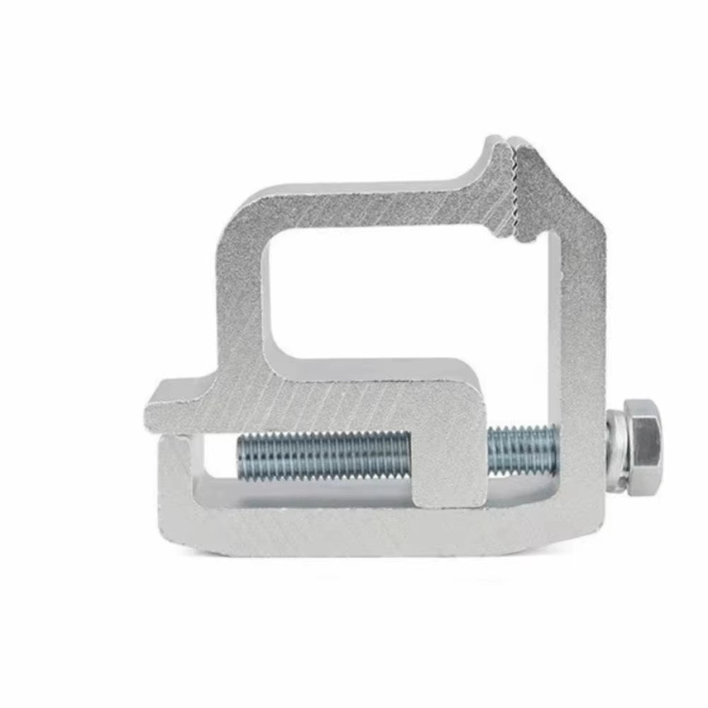 Heavy-Duty Aluminum Truck Canopy Mounting Clamps for Secure Camper Shell Installation - Black/Silver Finish