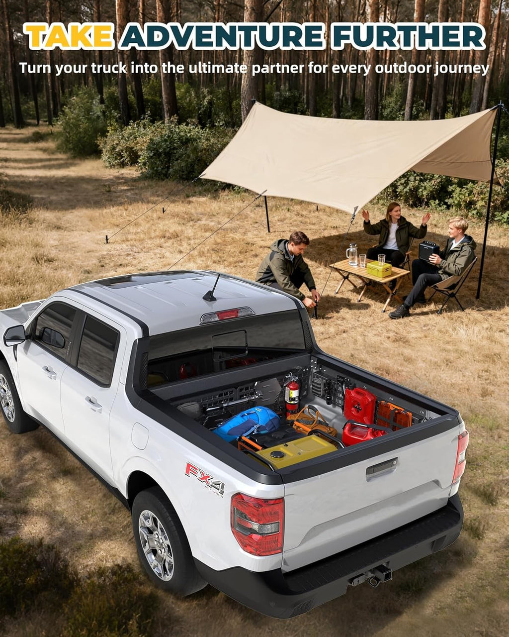 Front & Side Bed MOLLE Panel for Jeep Gladiator/ Ford Maverick/ Chevy Silverado