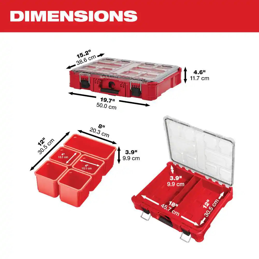 PACKOUT 11-Compartment Impact Resistant Portable Small Parts Organizer