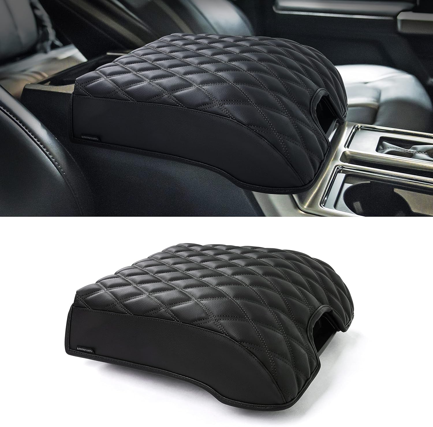 F150 Center Console Cover, Thick Armrest Cushion, Interior Accessories,  (2015~2020)
