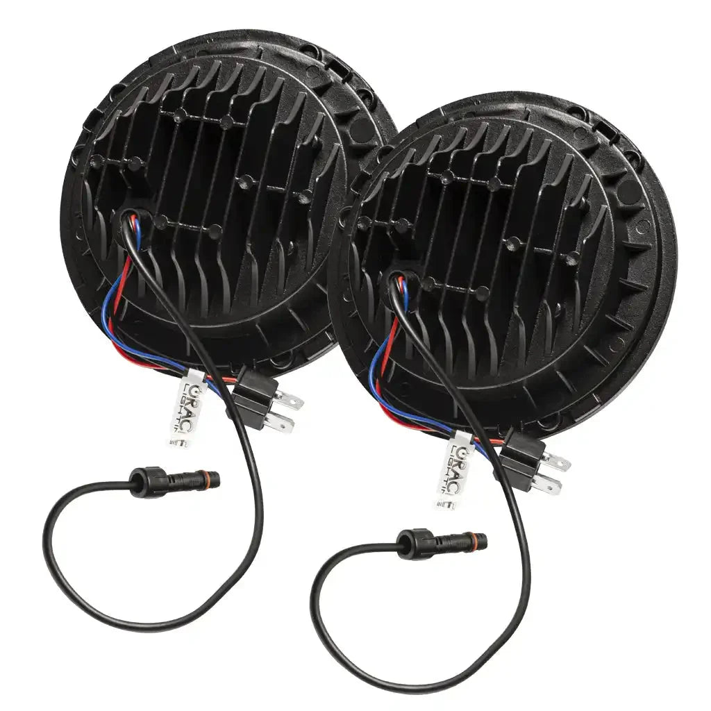 ORACLE Lighting 7" High Powered LED Headlights - Black Bezel - Dynamic ColorSHIFT - Jeep Wrangler JK