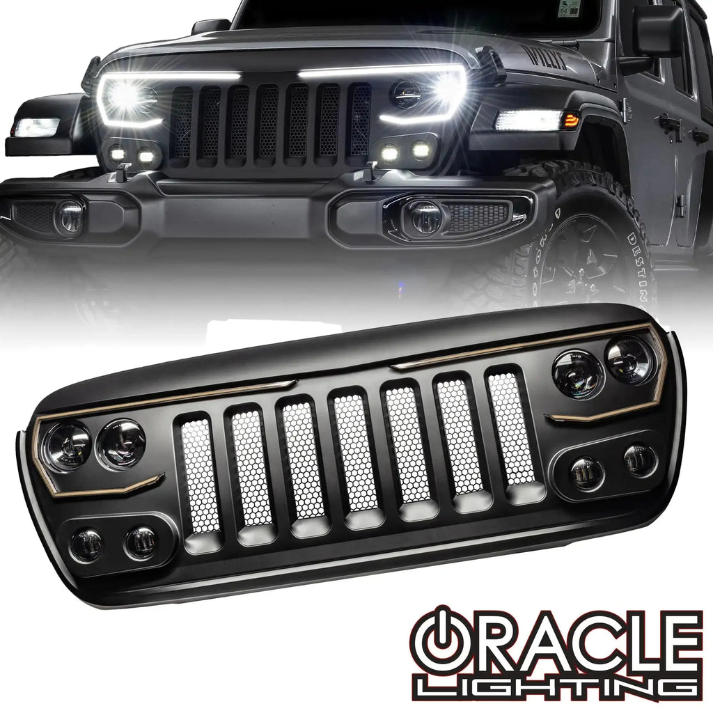 ORACLE Lighting VECTOR™ Pro Series II Full LED Grill for the Jeep Wrangler JL / Gladiator JT