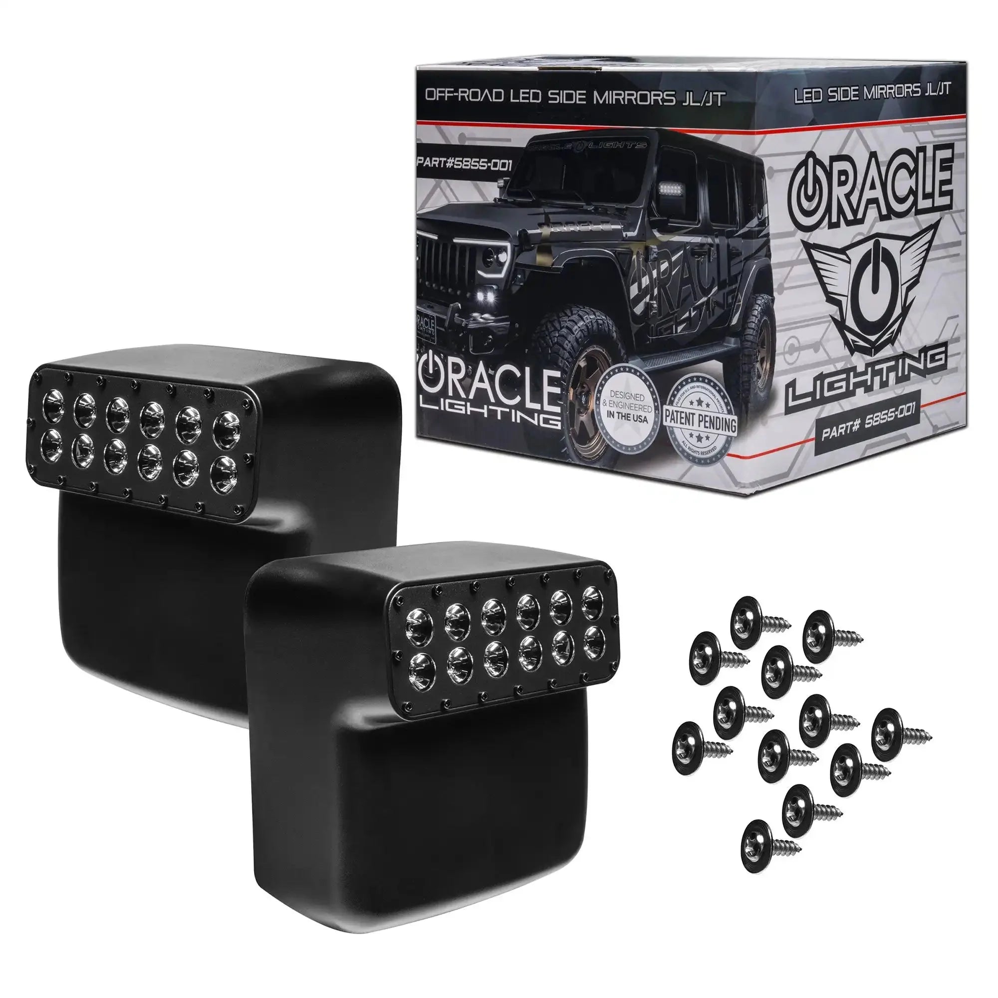 LED Off-Road Side Mirrors for Jeep Wrangler JL / Gladiator JT