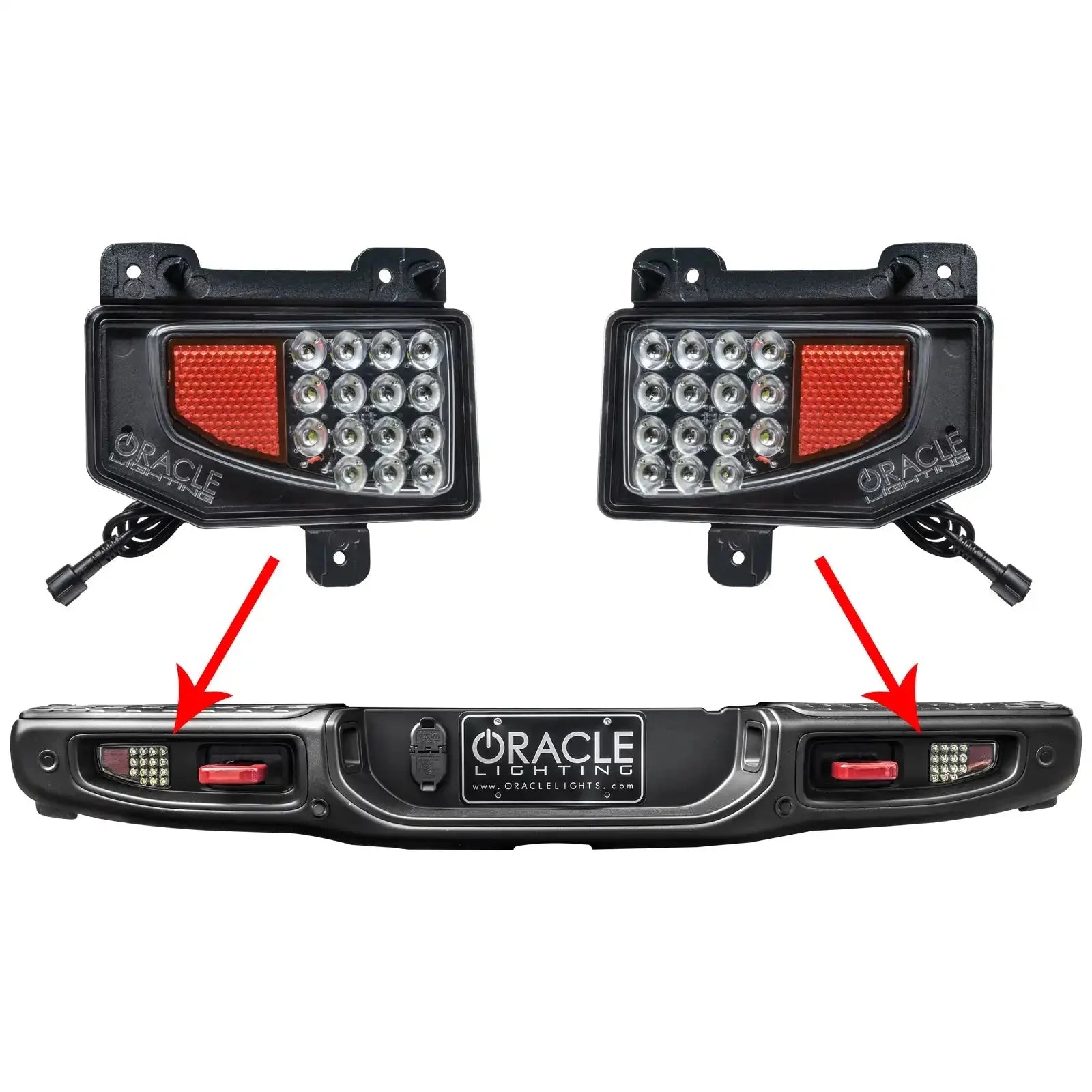 2020-2025 Jeep Gladiator JT Rear Bumper LED Reverse Lights | 1,500 Lumens