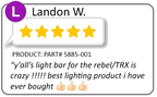 2019-2026 RAM Rebel/TRX/RHO Front Bumper Flush LED Light Bar | 100W 12,000 Lumens