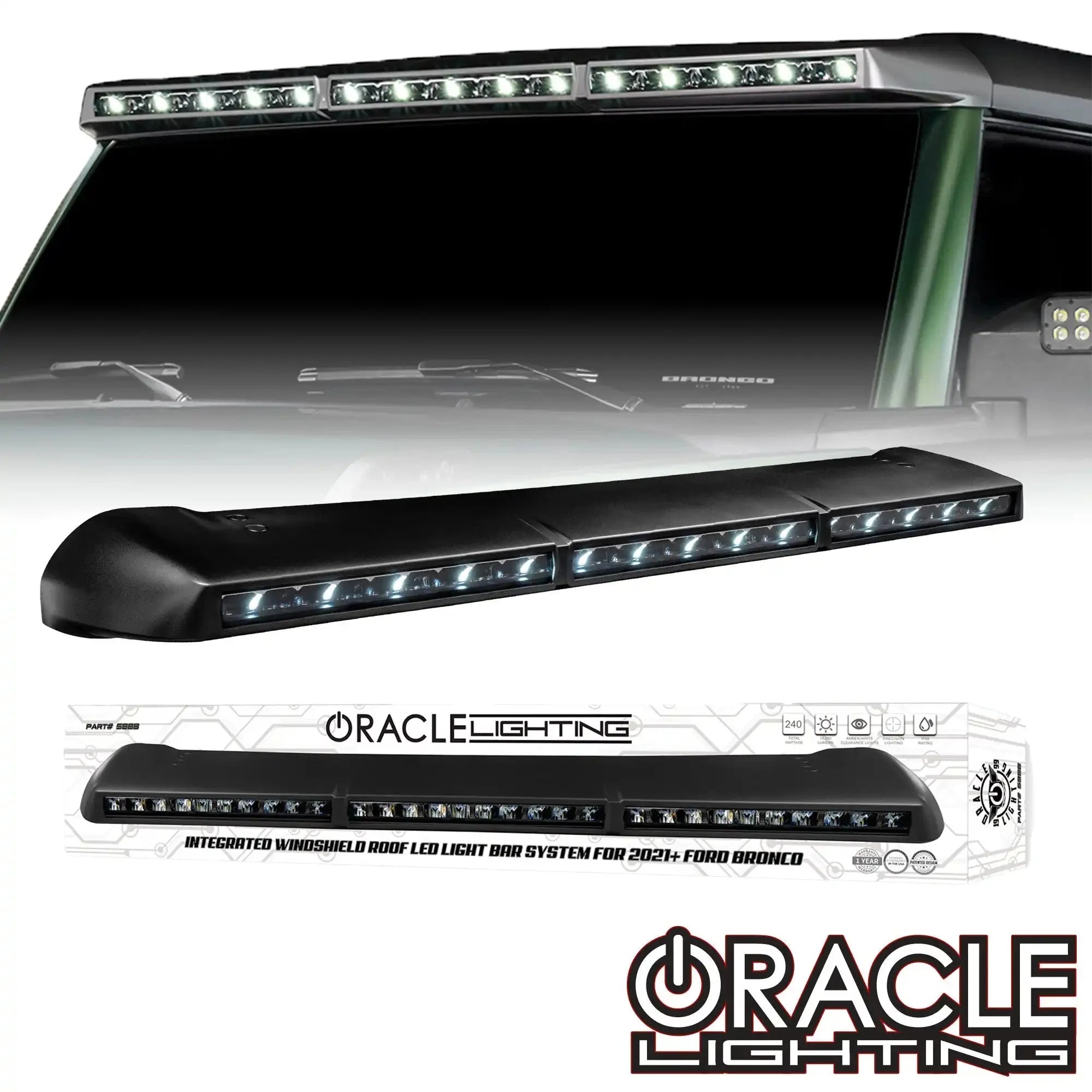 Ford Bronco Integrated Roof LED Light Bar | ORACLE 18,000 Lumens 240W