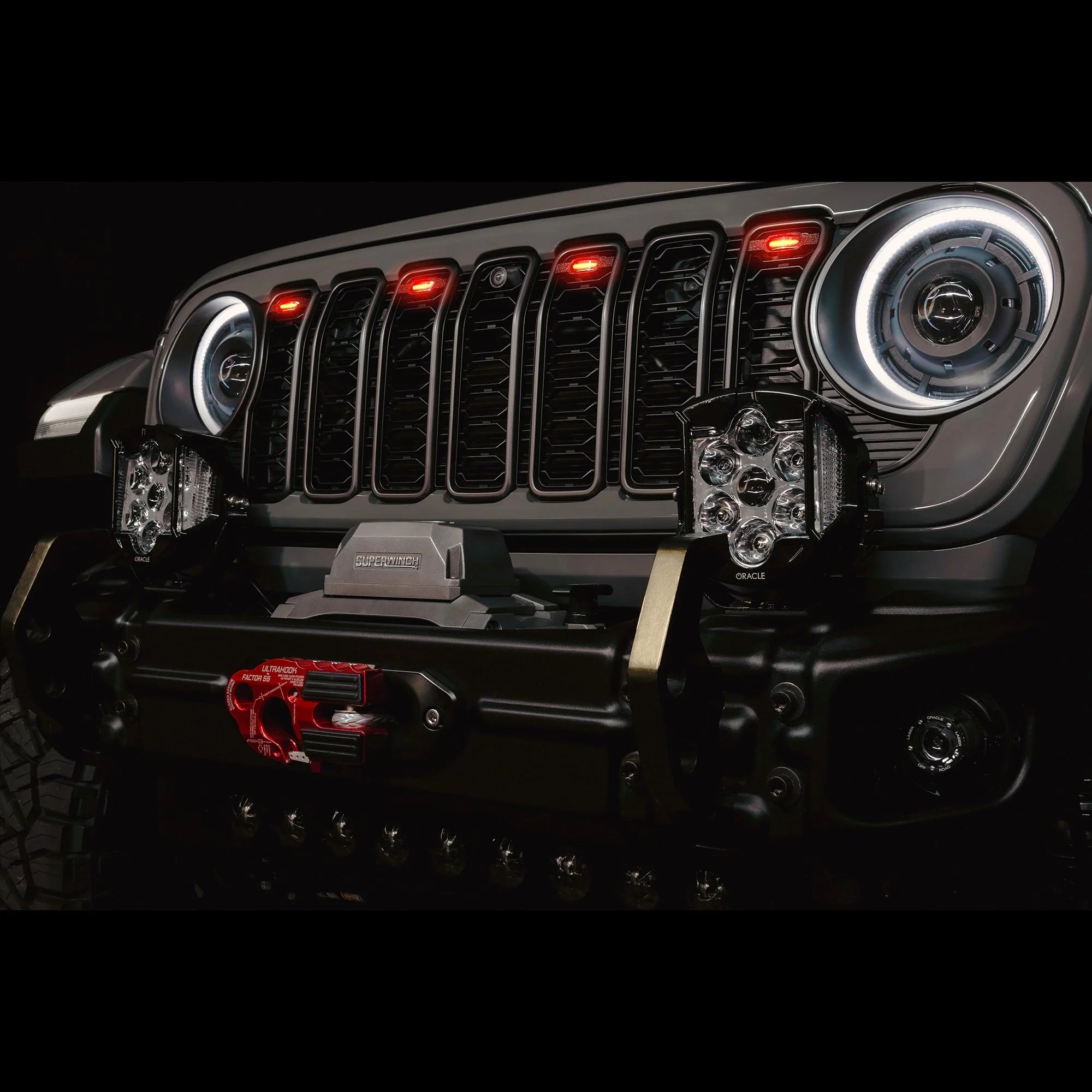 2024+ Jeep Wrangler JL/ Gladiator JT Pre-Runner Style LED Grill Light Kit