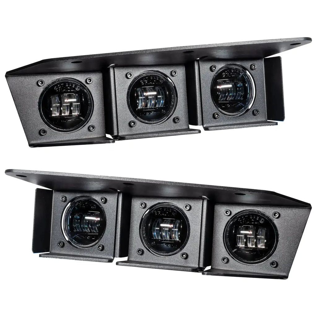 2021-2026 Ford Bronco Triple LED Fog Light Kit - Steel Modular Bumper | 90W
