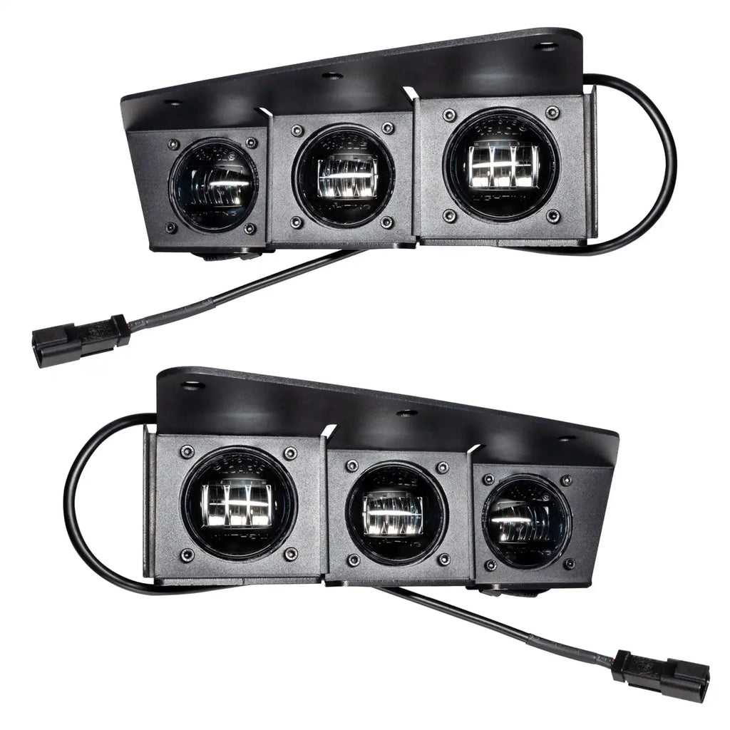 2021-2026 Ford Bronco Triple LED Fog Light Kit - Steel Modular Bumper | 90W
