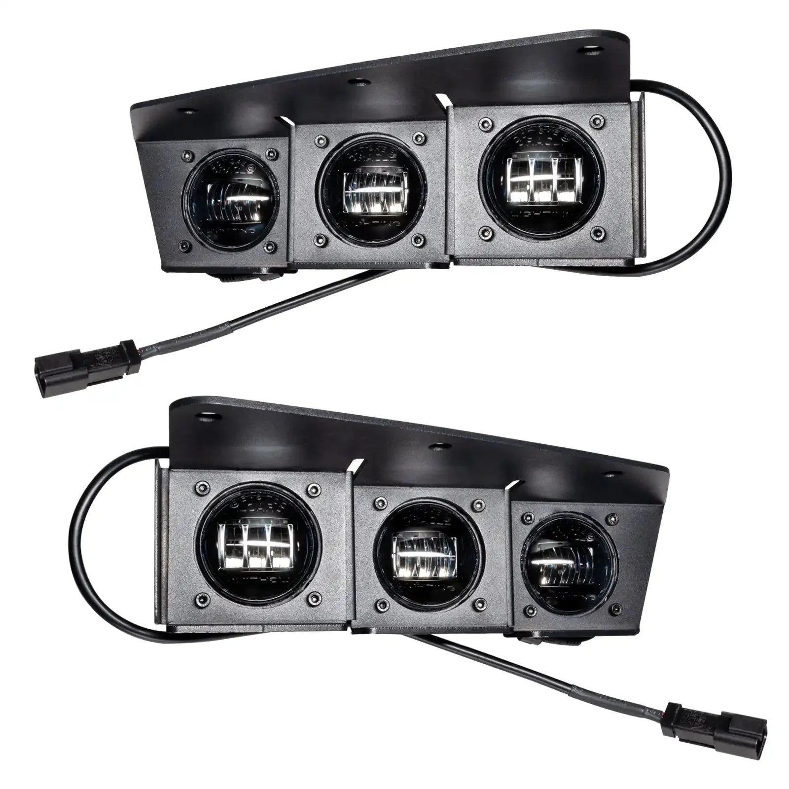 2021-2026 Ford Bronco Triple LED Fog Light Kit - Steel Modular Bumper | 90W
