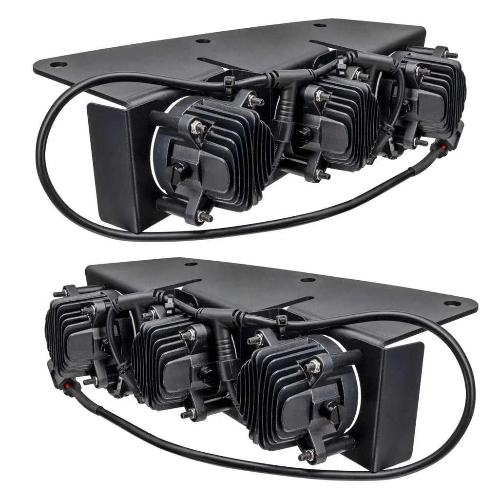 2021-2026 Ford Bronco Triple LED Fog Light Kit - Steel Modular Bumper | 90W