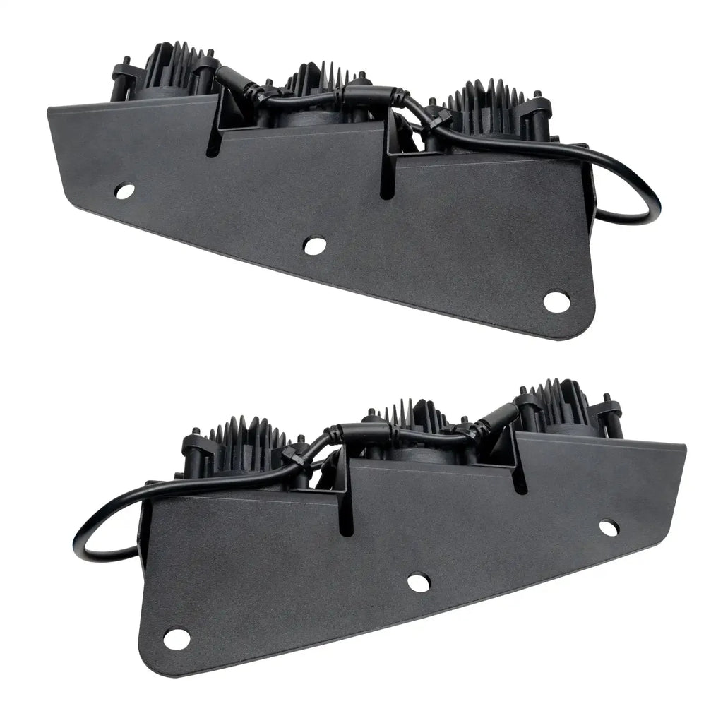 2021-2026 Ford Bronco Triple LED Fog Light Kit - Steel Modular Bumper | 90W