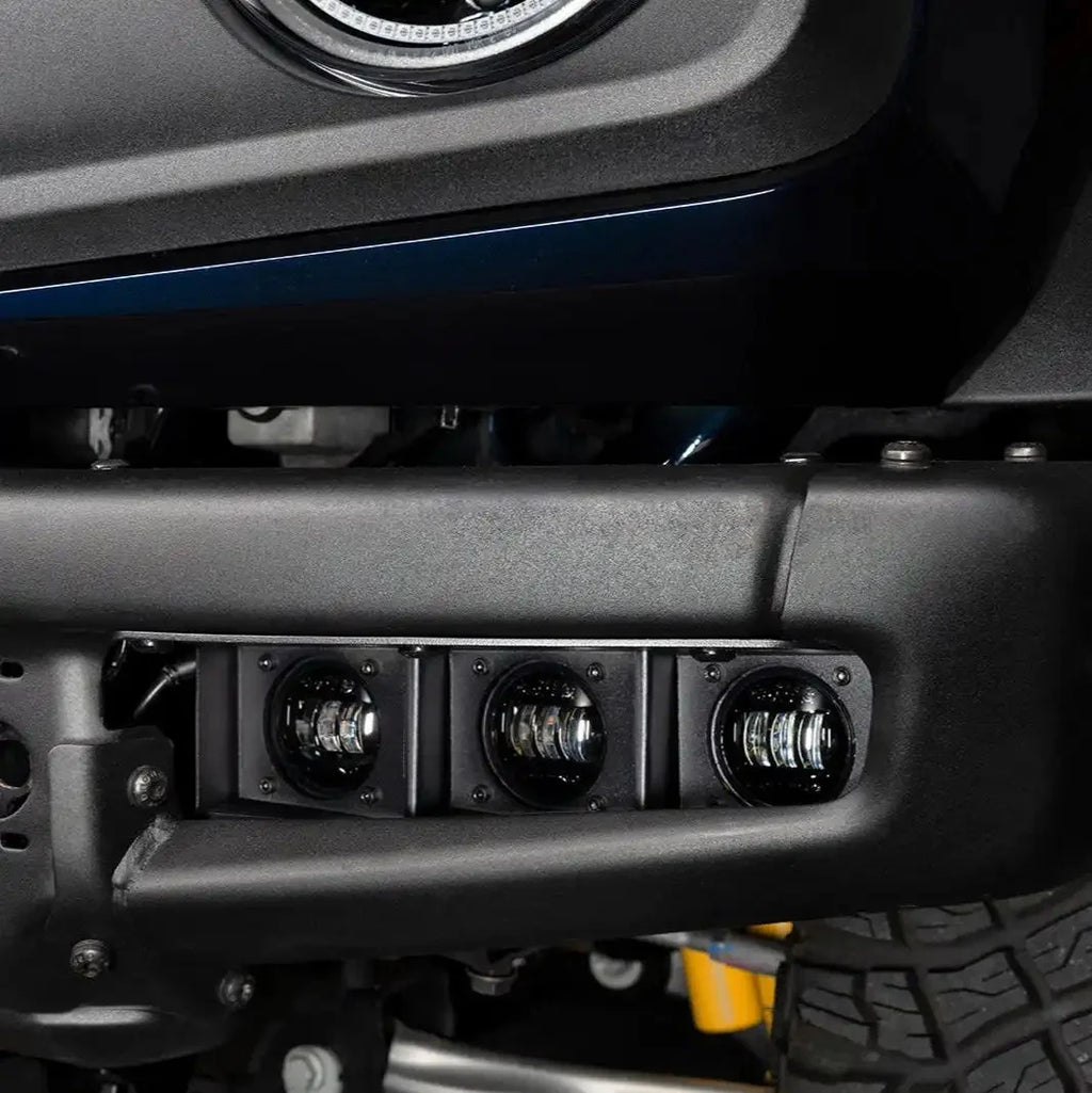 2021-2026 Ford Bronco Triple LED Fog Light Kit - Steel Modular Bumper | 90W