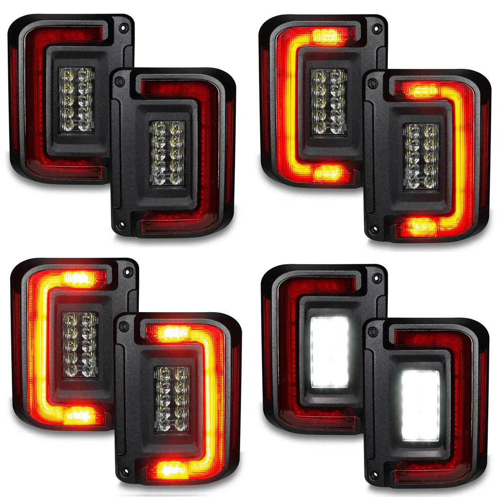 V2 | 2007-2017 Jeep Wrangler JK Flush Mount LED Tail Lights | Low-Profile Trail Protection