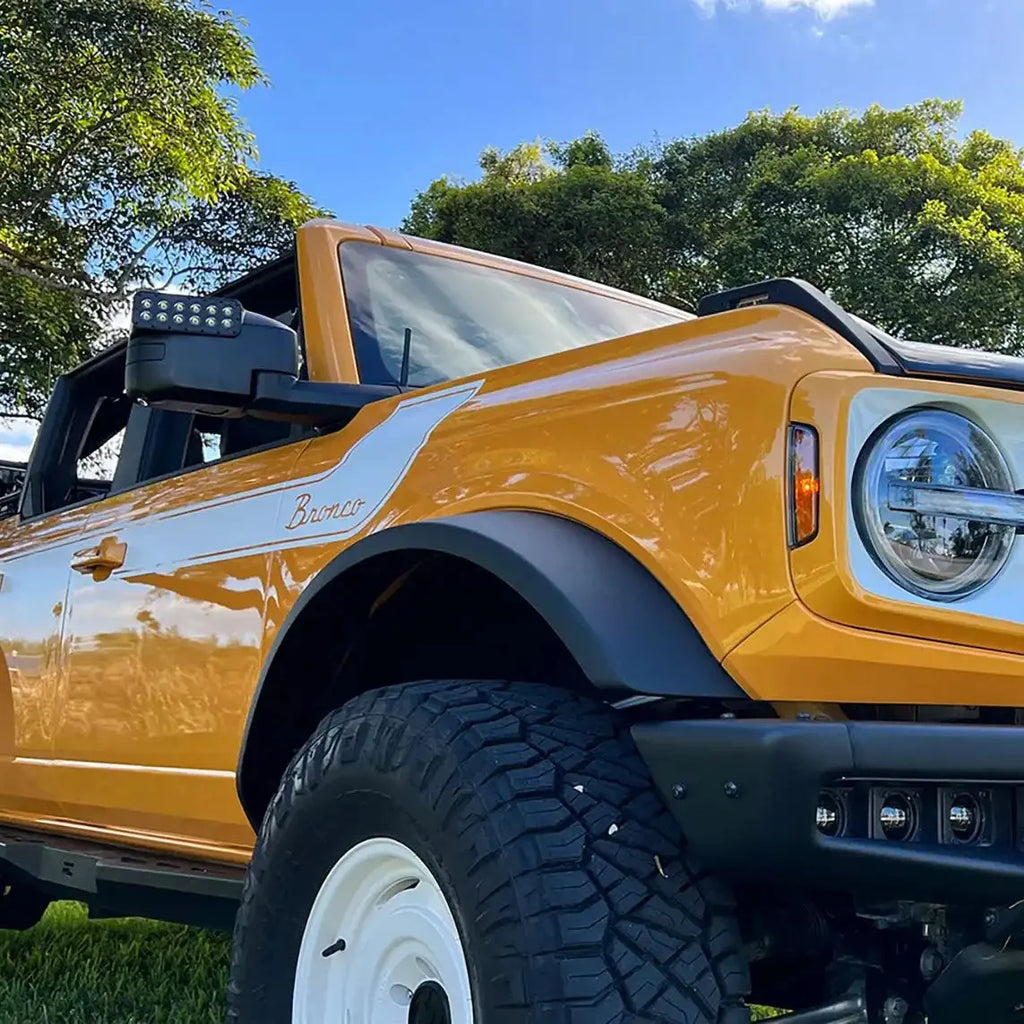 2021-2026 Ford Bronco LED Off-Road Side Mirrors - Peripheral Ditch Lights (2200+ Lumens)