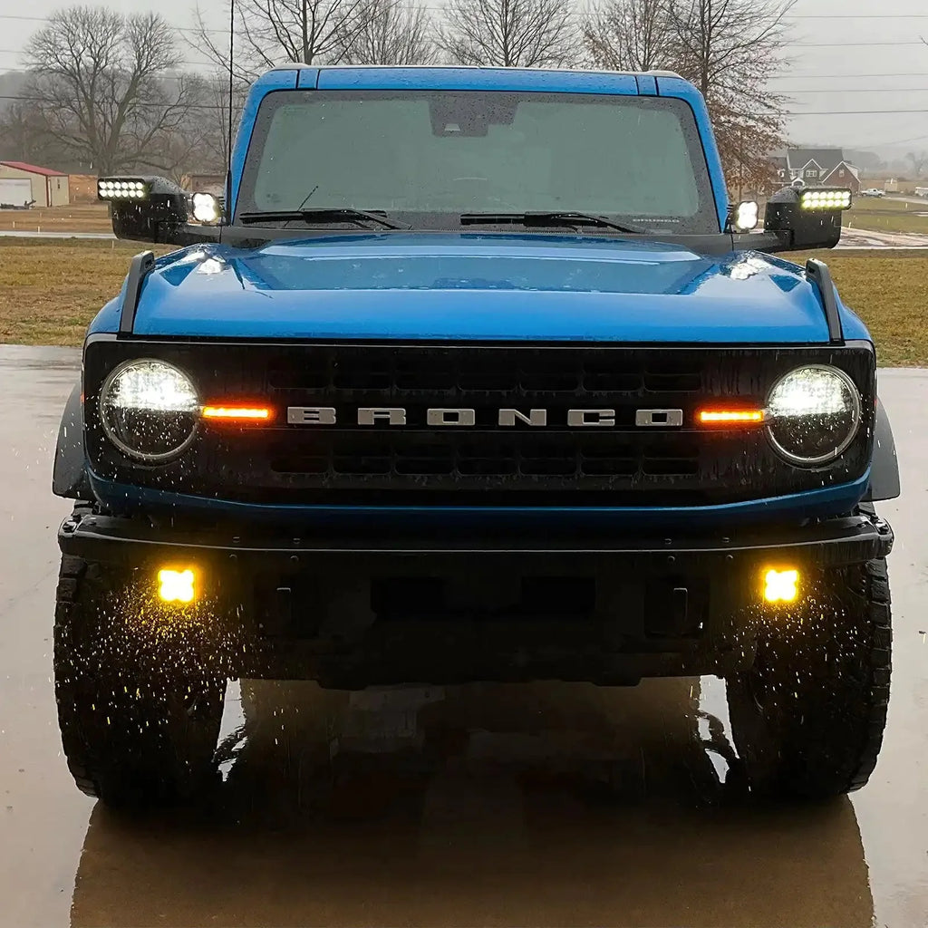 2021-2026 Ford Bronco LED Off-Road Side Mirrors - Peripheral Ditch Lights (2200+ Lumens)