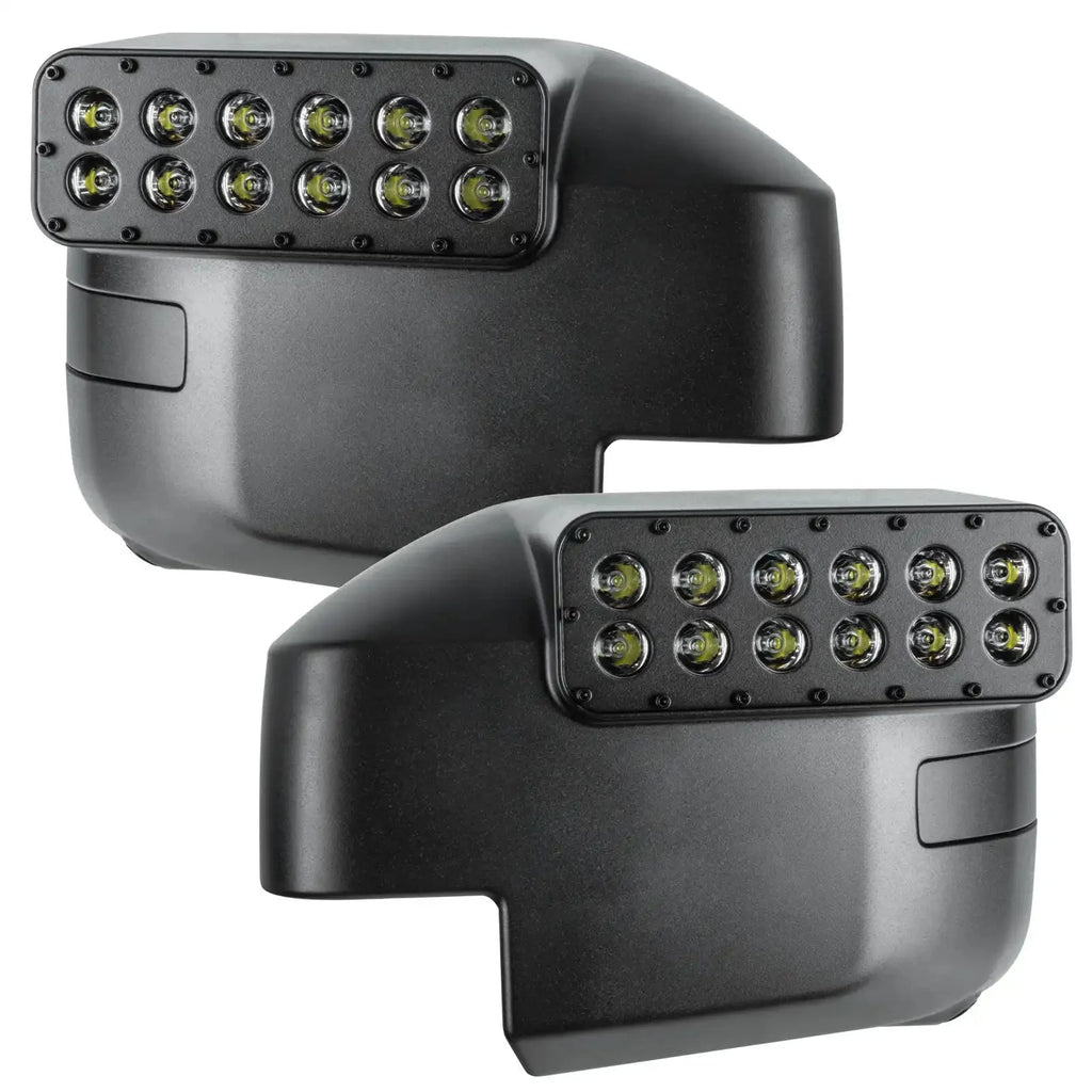 2021-2026 Ford Bronco LED Off-Road Side Mirrors - Peripheral Ditch Lights (2200+ Lumens)