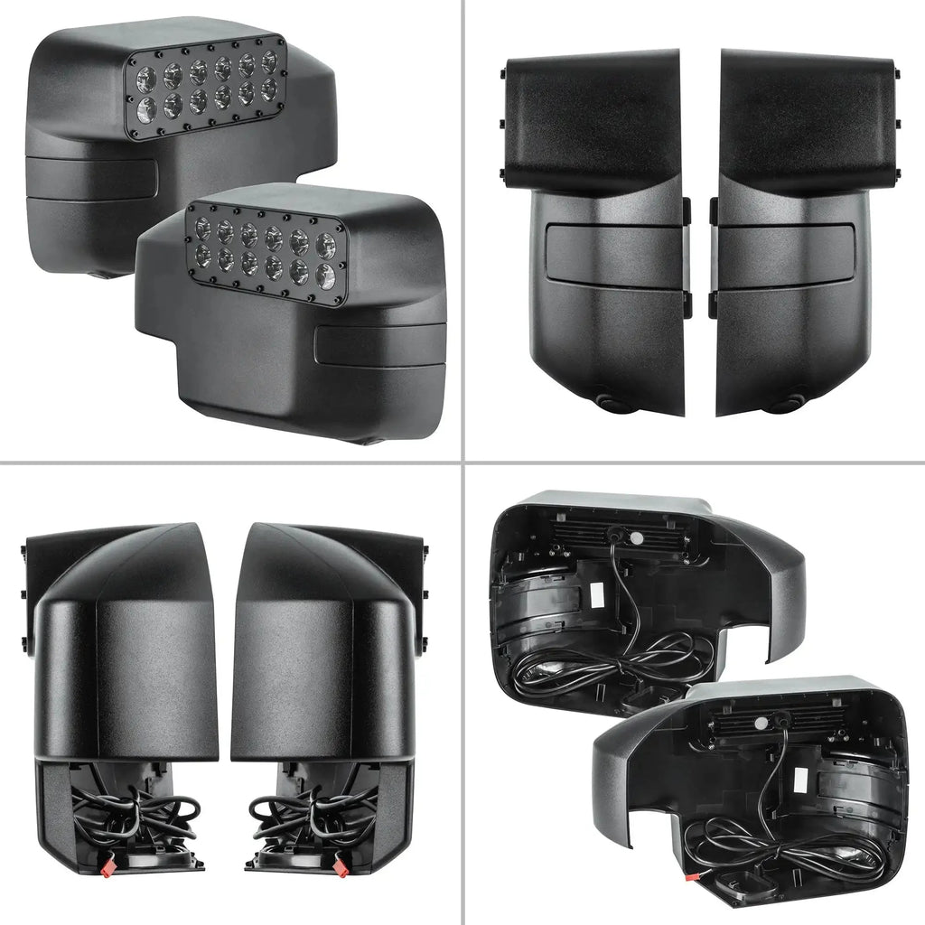2021-2026 Ford Bronco LED Off-Road Side Mirrors - Peripheral Ditch Lights (2200+ Lumens)
