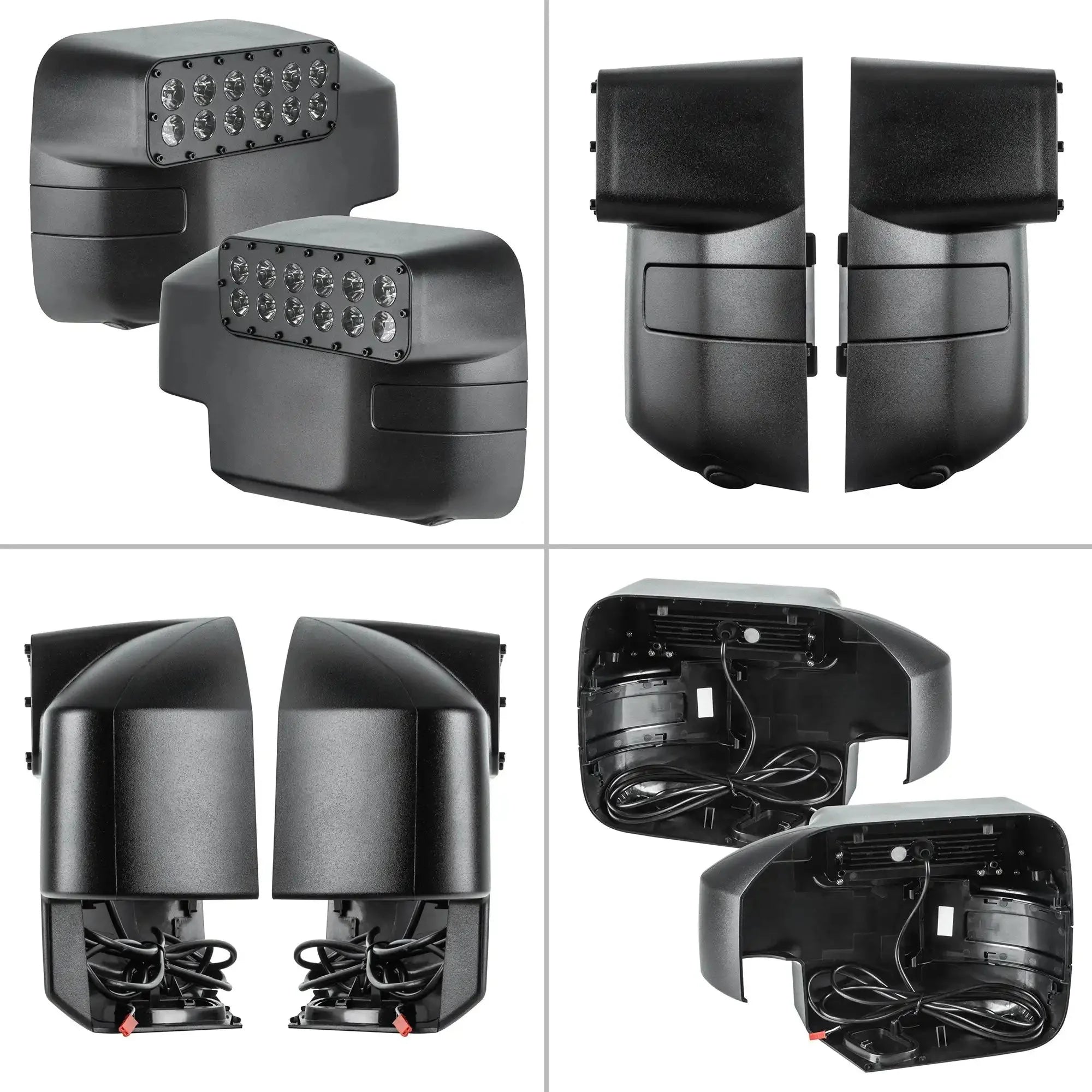 2021-2026 Ford Bronco LED Off-Road Side Mirrors - Peripheral Ditch Lights (2200+ Lumens)