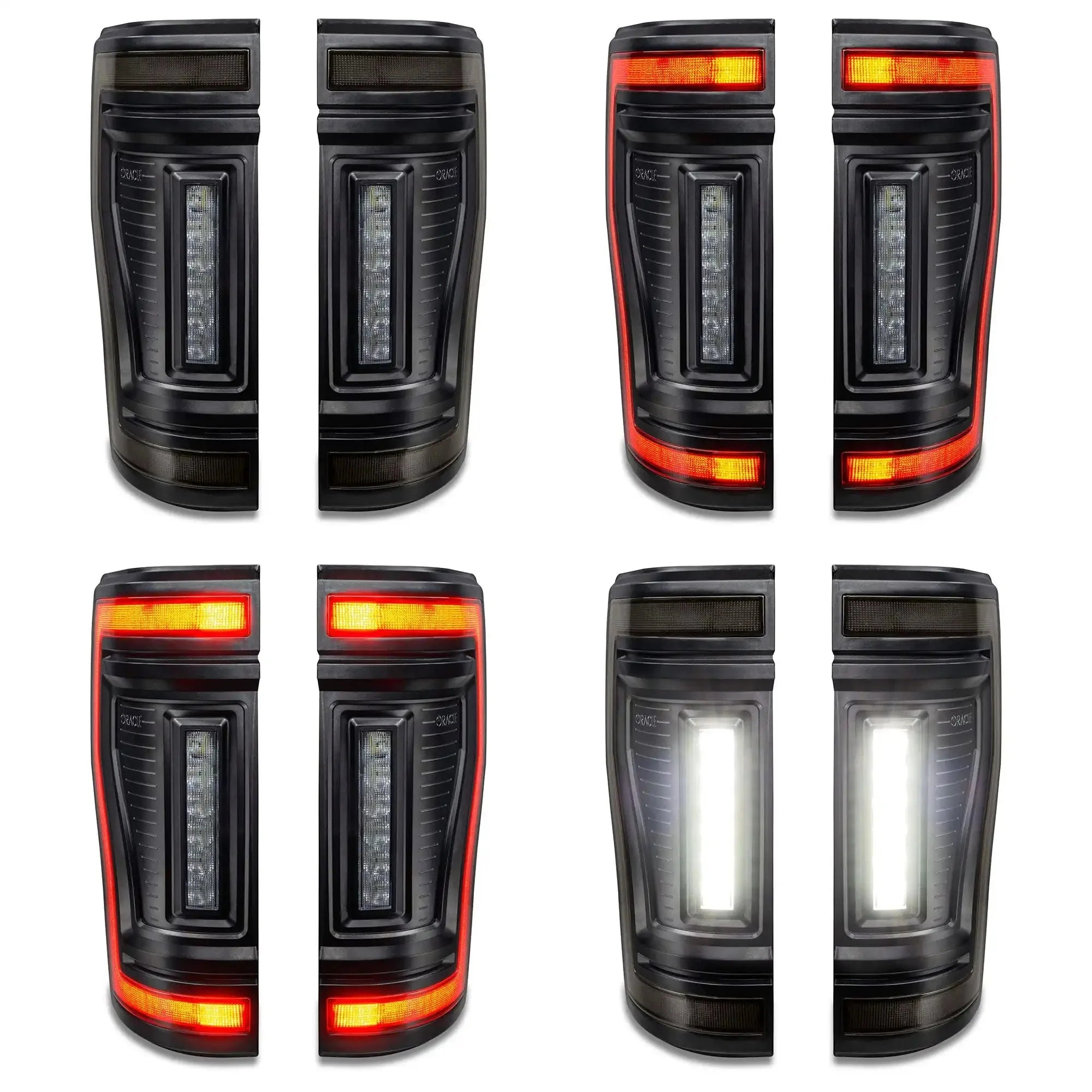 2017-2022 Ford F-250/350 Super Duty Flush Mount LED Tail Lights - Animated Turn Signals