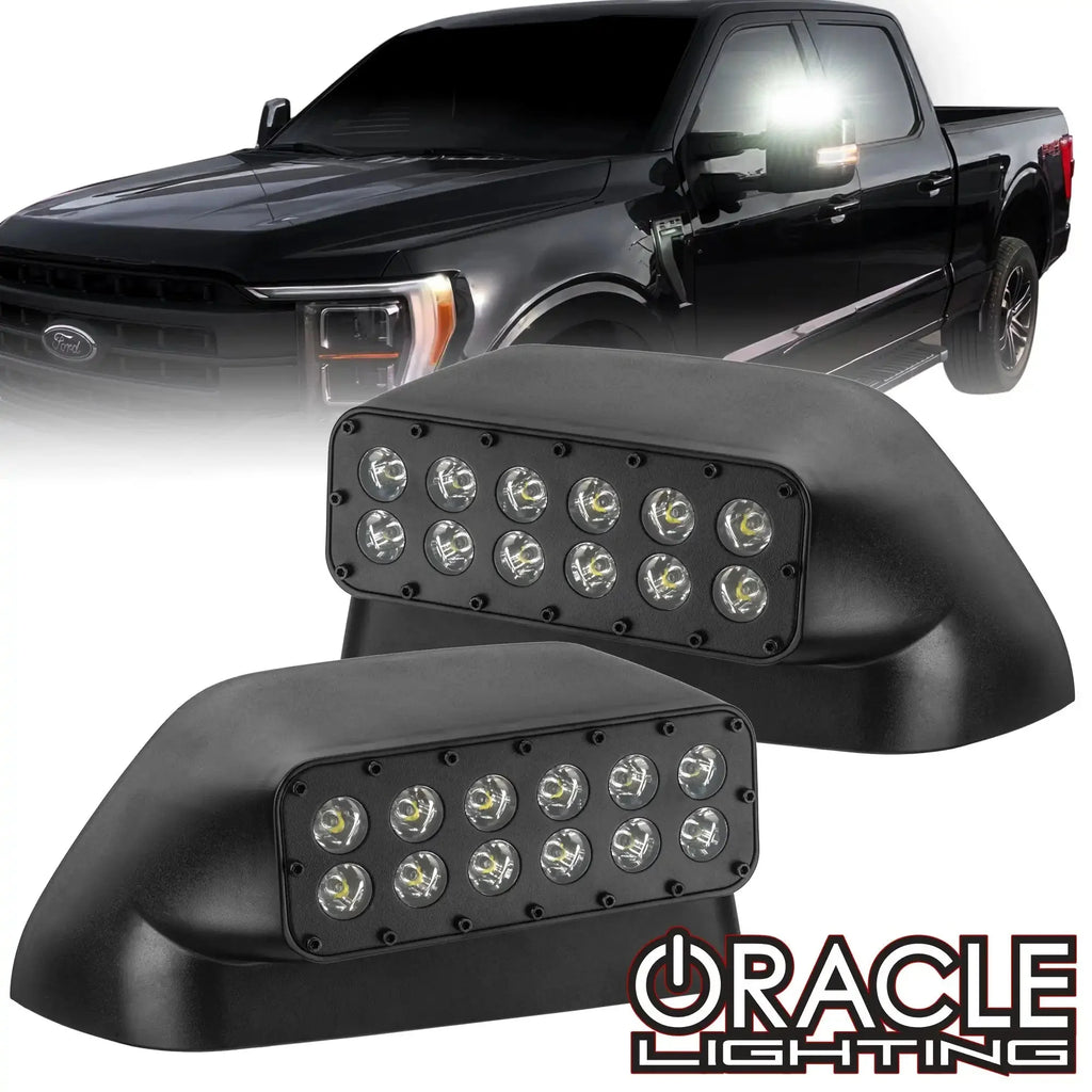 2020+ Ford F-150 LED Off-Road Side Mirror Ditch Lights for TOW Mirrors