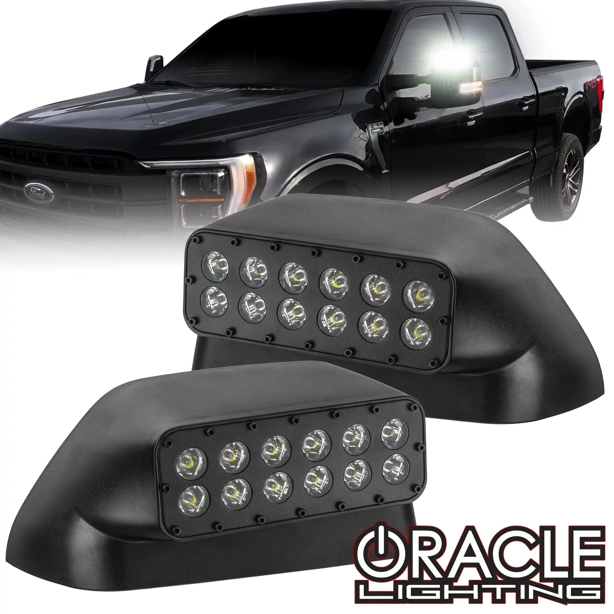 2020+ Ford F-150 LED Off-Road Side Mirror Ditch Lights for TOW Mirrors