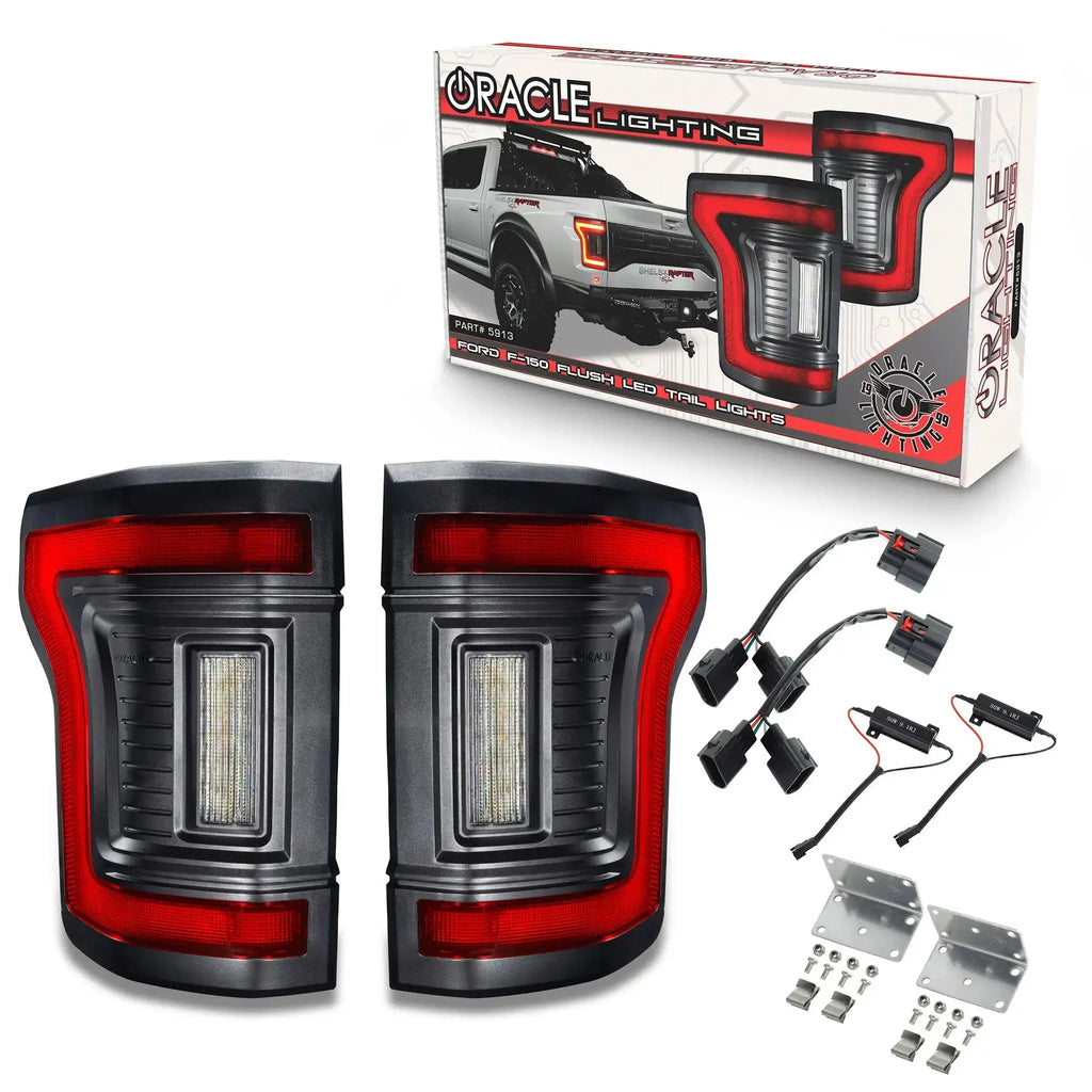 Flush Mount LED Tail Lights 2015-2020 Ford F-150 Sequential Turn Signals BLIS