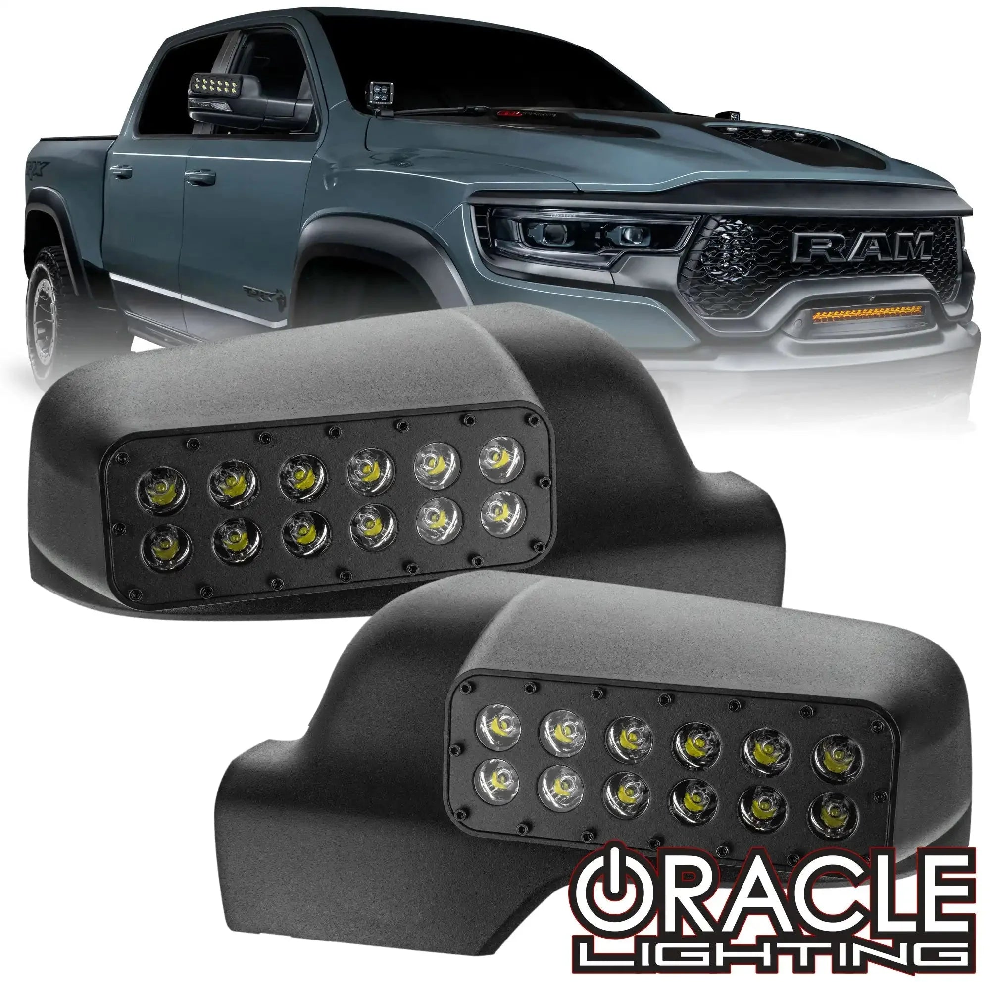 2019-2026 RAM 1500 DT LED Off-Road Side Mirror Ditch Lights