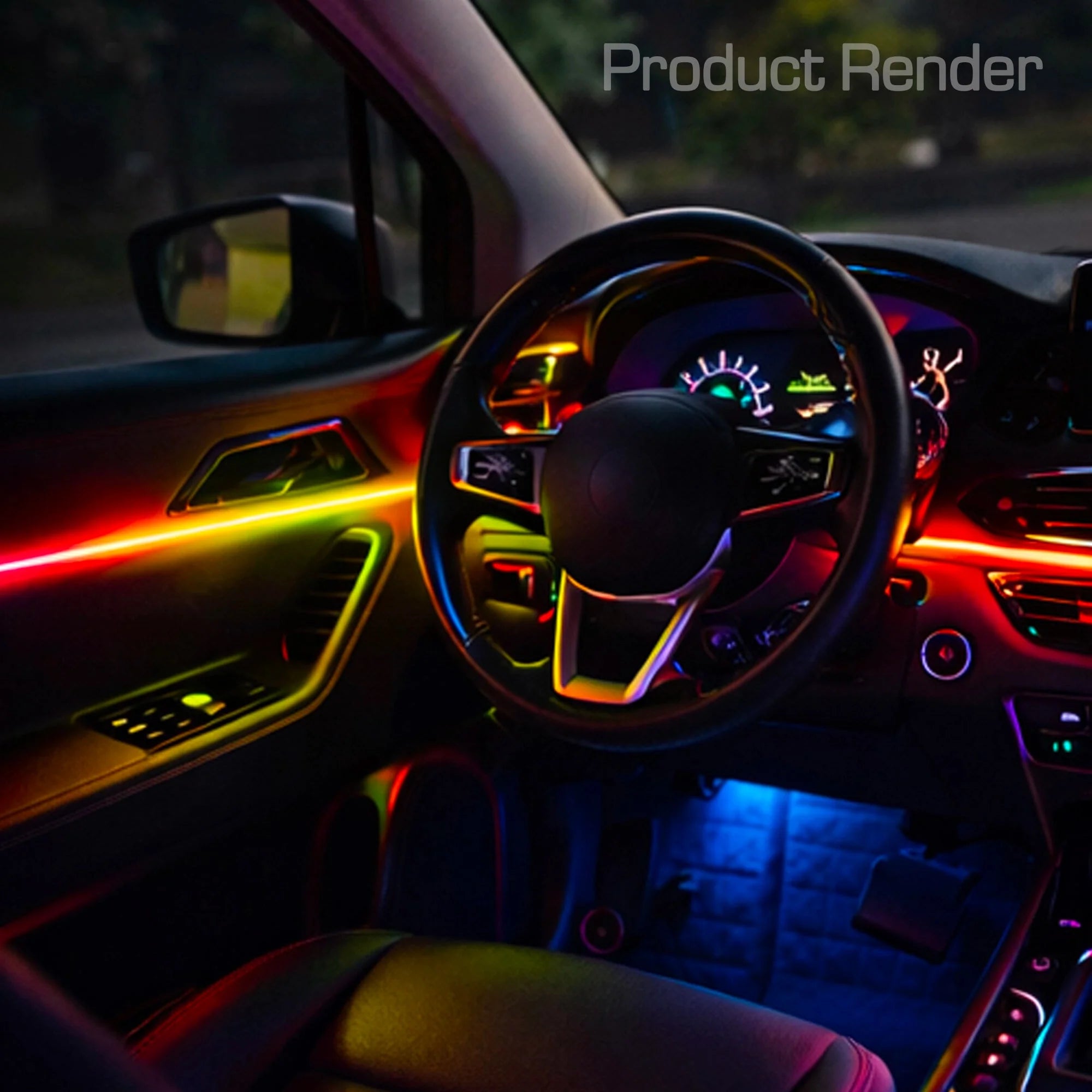 Dynamic ColorSHIFT 18-Piece Universal LED Interior Kit - Bluetooth Multi-Zone Lighting