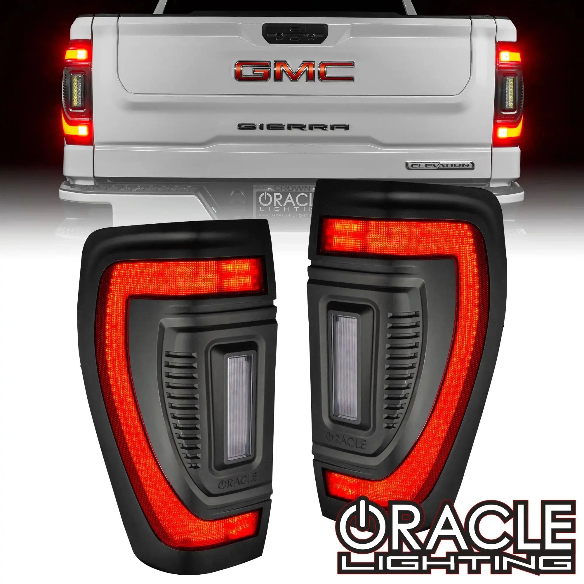 Flush Mount LED Tail Lights 2019-2026 GMC Sierra Sequential Turn Signals Halogen
