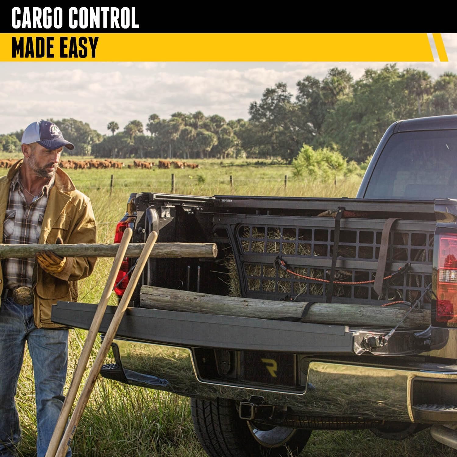 Realtruck  Cargo Manager Truck Bed Organizer | CM448 | Fits 2009 - 2018, 2019 - 2020 Classic Dodge Ram 1500/2500/3500 6' 4" Bed (76.3")