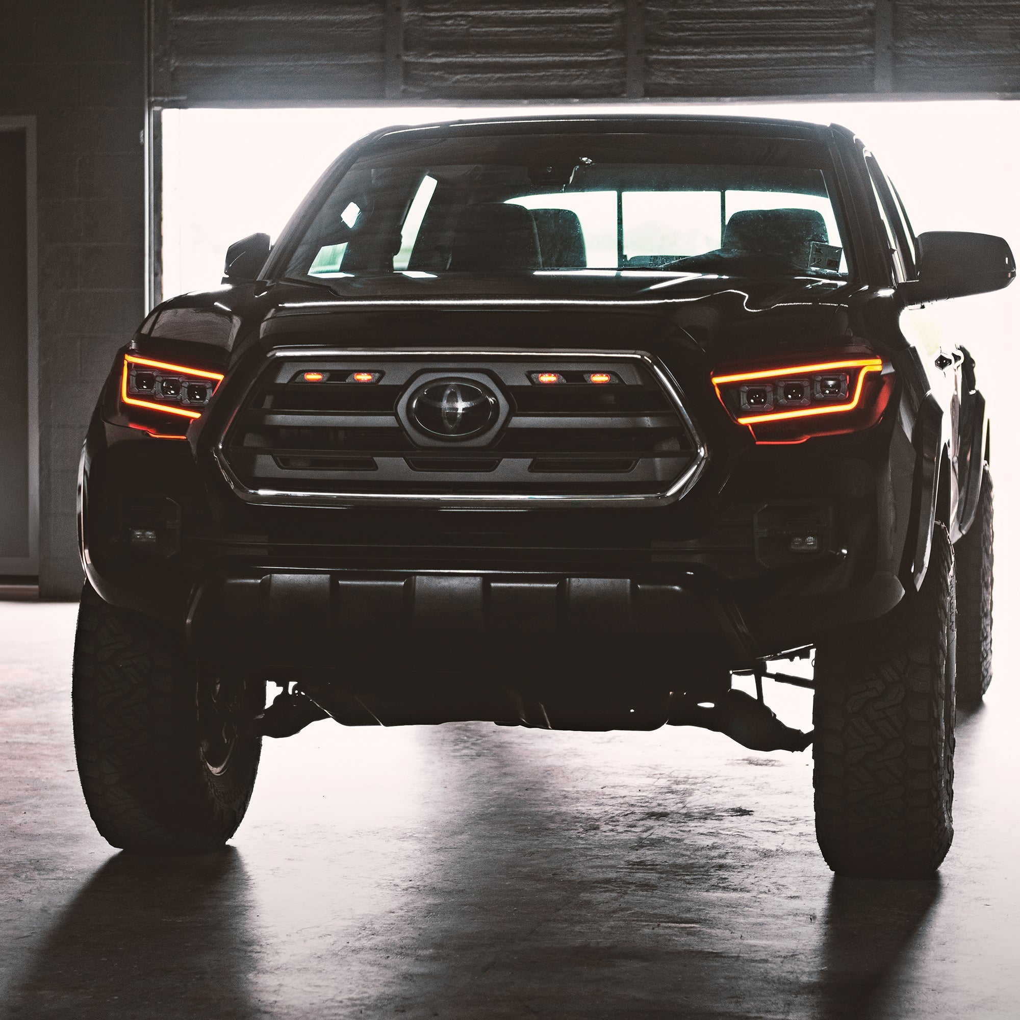 2016-2023 Toyota Tacoma SR5 Pre-Runner LED Grille Light Kit - Amber w/ Tinted Lens