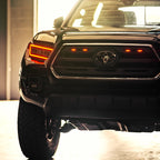 2016-2023 Toyota Tacoma SR5 Pre-Runner LED Grille Light Kit - Amber w/ Tinted Lens