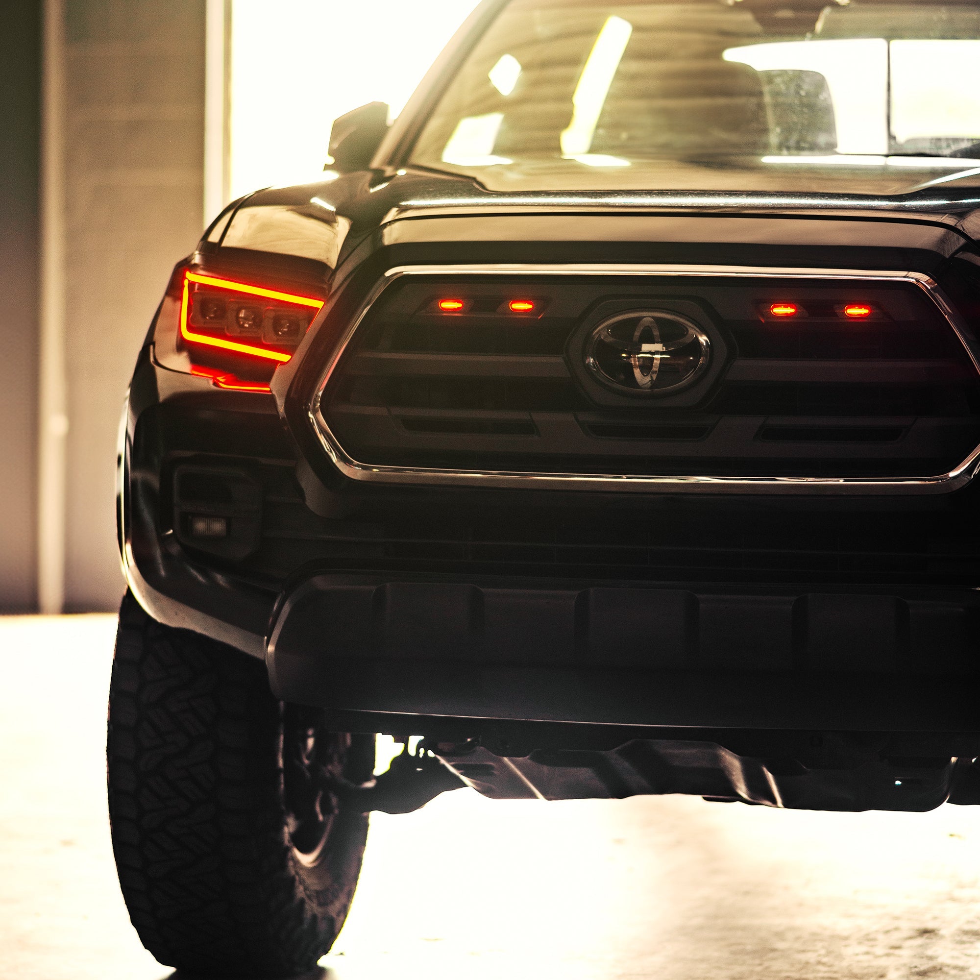 2016-2023 Toyota Tacoma SR5 Pre-Runner LED Grille Light Kit - Amber w/ Tinted Lens