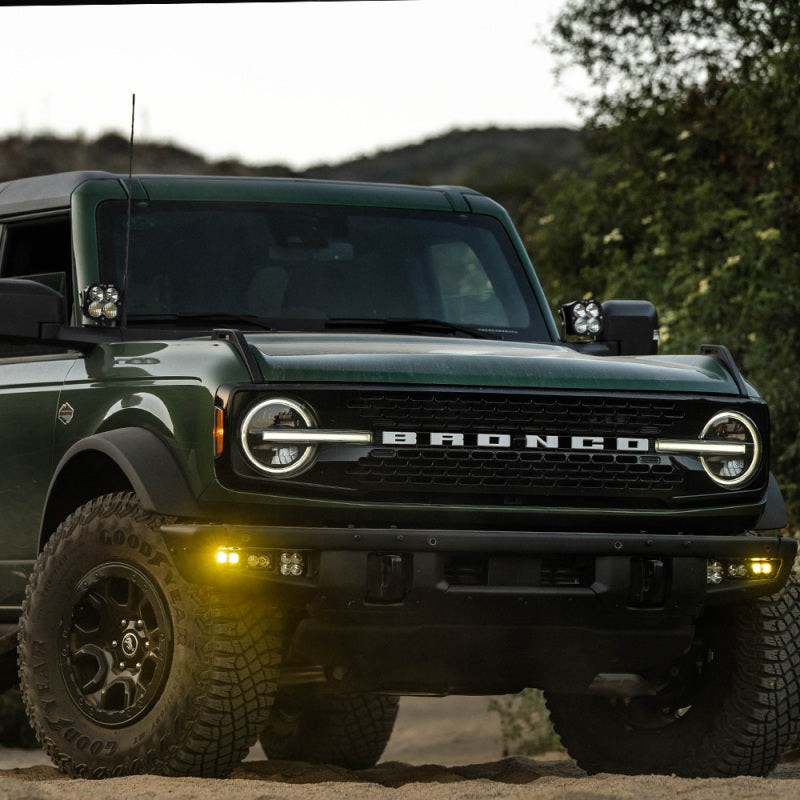 Baja Designs Ford Bronco S2 SAE “Sportsmen” Fog Pocket Light Kit w/Upfitter - Clear