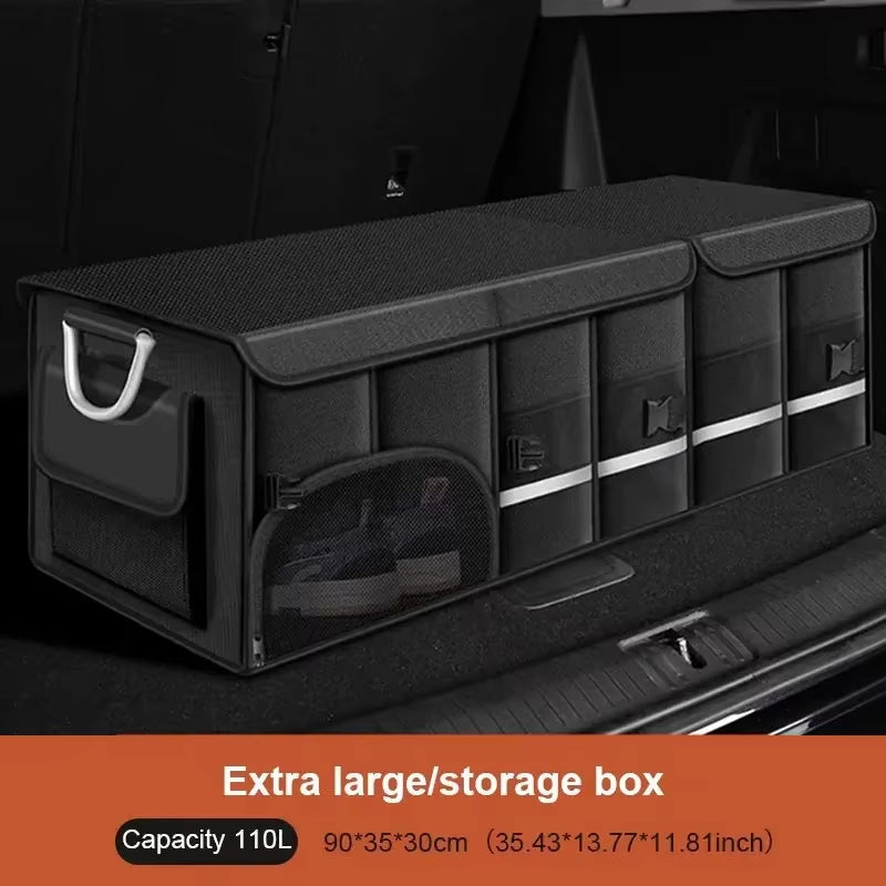 Foldable Trunk Storage Box Waterproof Oxford Cloth - Large Capacity - Car Organizer for Daily Use/Camping/Fishing 