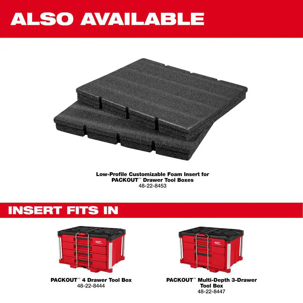 PACKOUT 22 In. Modular 3-Drawer Multi Drawer Tool Box with Metal Reinforced Corners and 50 Lbs. Capacity