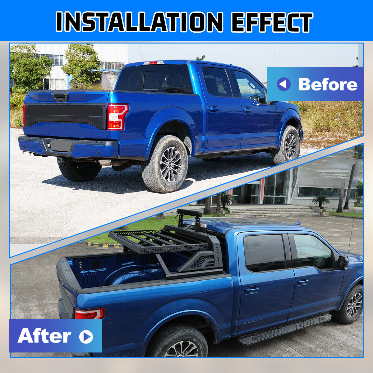 Modular Adjustable Overland Bed Rack Roll Bar for Chevy Ford Toyota Dodge Nissan