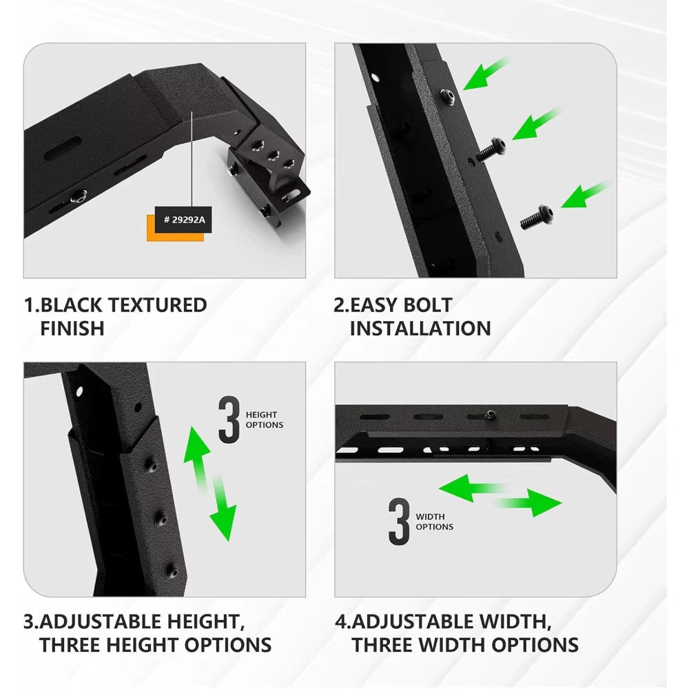 Overland Bed Racks Truck Cargo Carrier Compatible with Tacoma/Ram 1500/ Tundra/Silverado & Sierra 1500/ F150/Gladiator Jt/Titan/