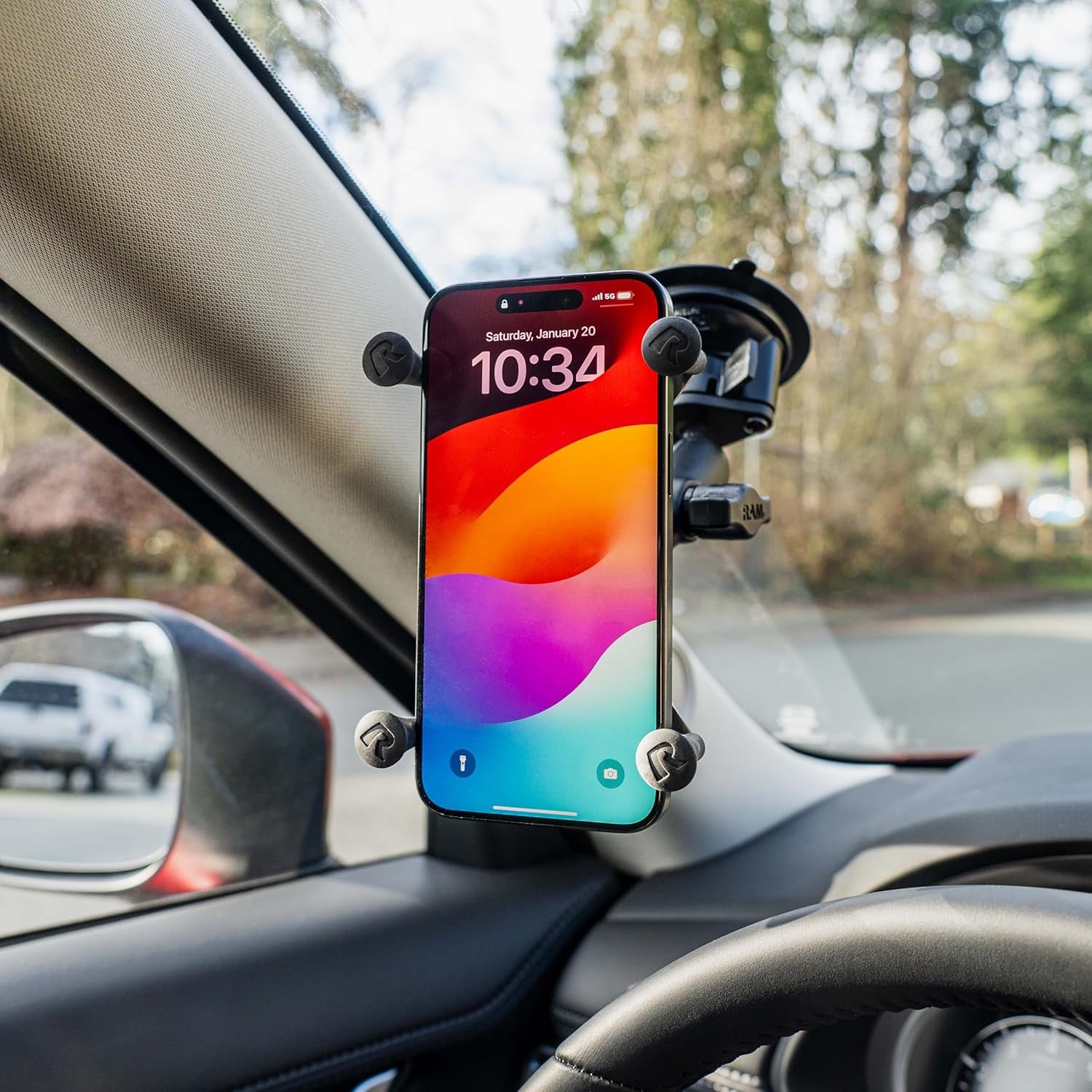 X-Grip Cell Phone Mount with RAM Twist-Lock Suction Cup Base (RAM-B-166-UN10U) 