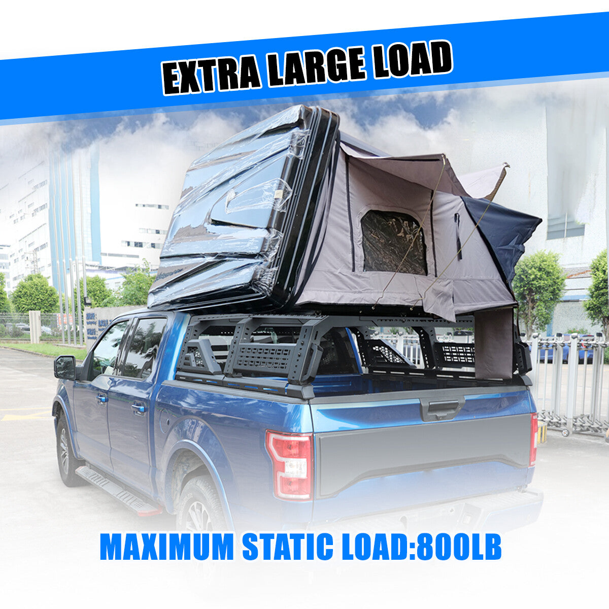 Modular Adjustable Overland Bed Rack Roll Bar for Chevy Ford Toyota Dodge Nissan