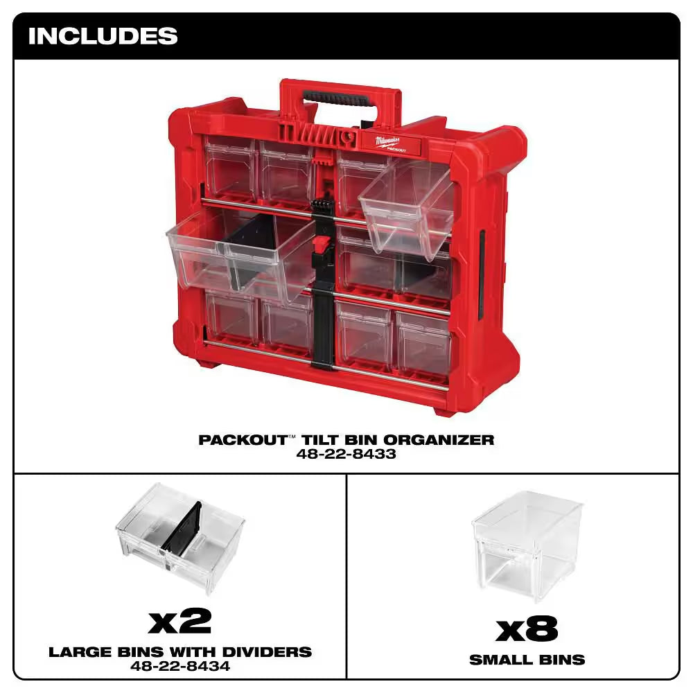 PACKOUT 10 Compartment Tilt Bin Organizer