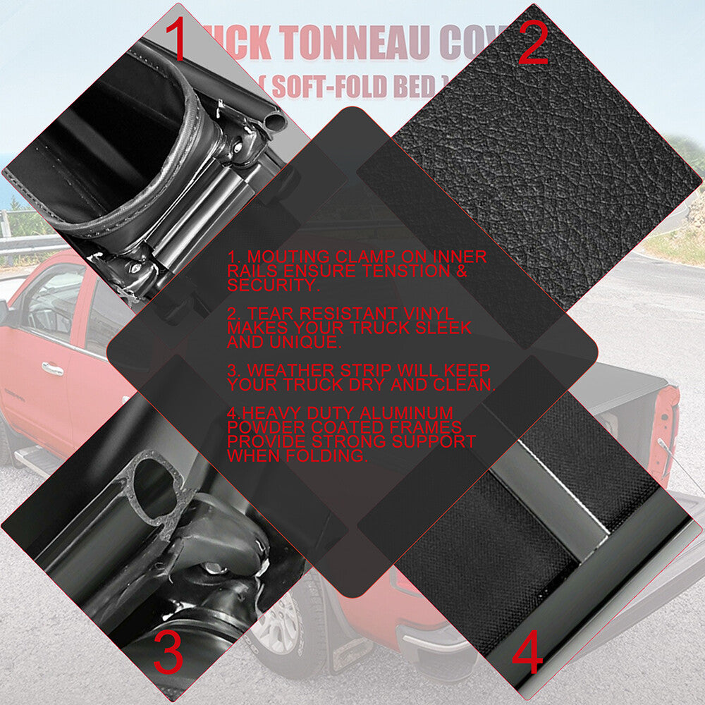 Ford F-150 (5.5FT) 3-Fold Truck Bed Tonneau Cover for 2009-2014 