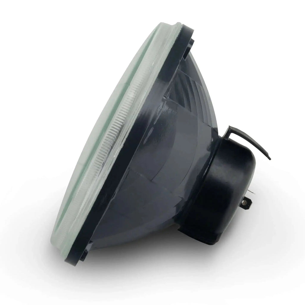 7" Sealed Beam Glass Lens Headlight - Non-Halo (Compatible with H4 LED Bulbs)