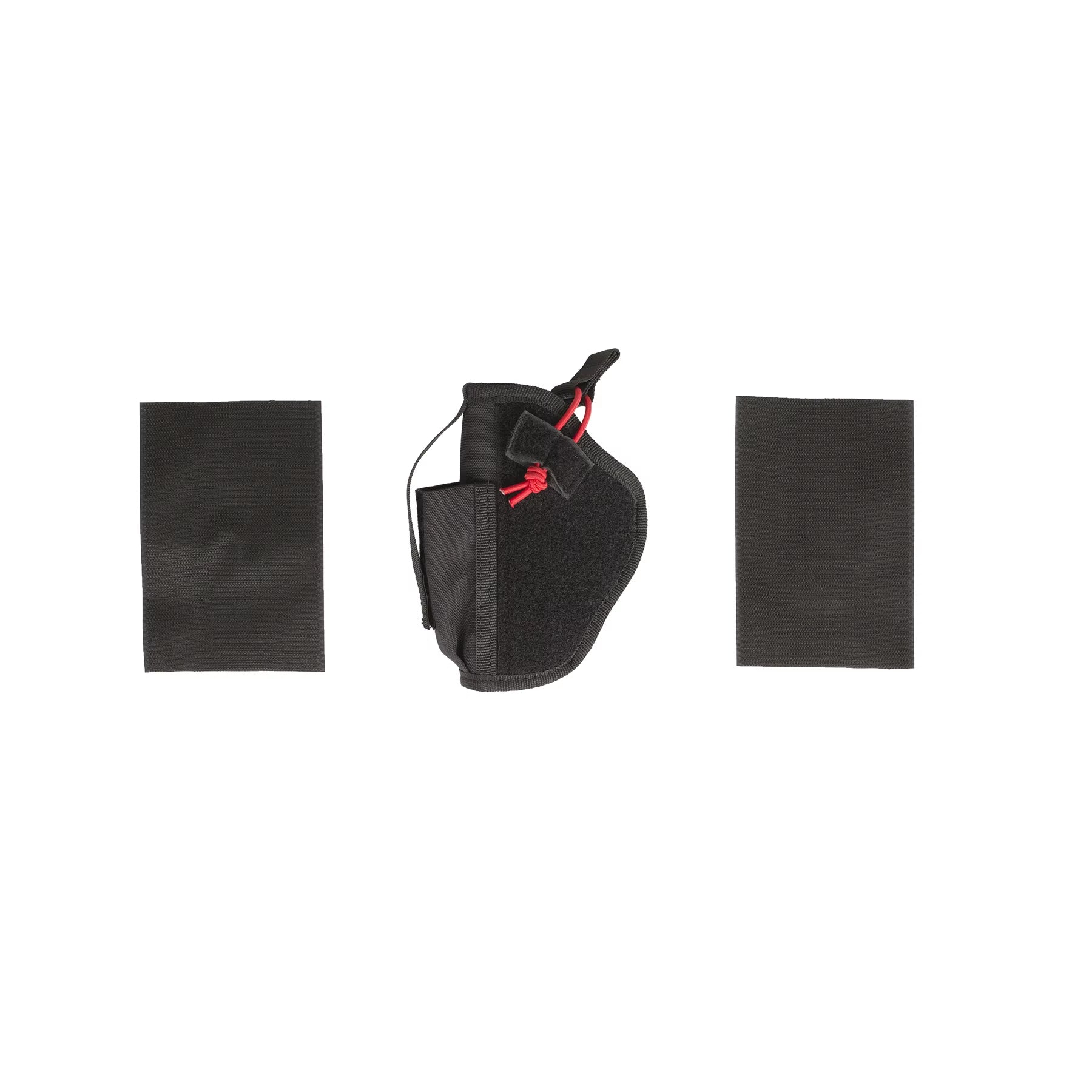 Vehicle Firearm Holster - Universal Conceal Carry with Mag Pouch - Black Nylon - Safe Hook and Loop Fastener