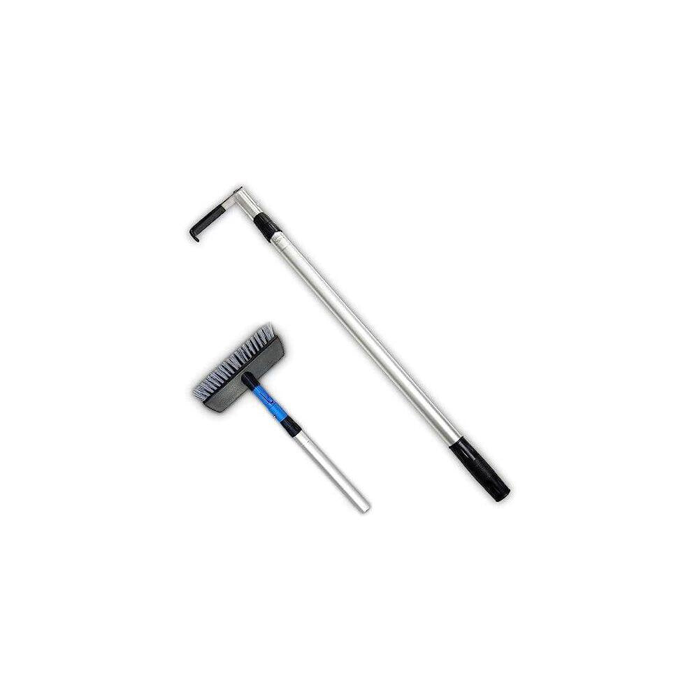 Pickup Truck Multi-Use Grabber Hook - Telescoping Cargo Retriever - Snow Debris Broom  Heavy Duty 
