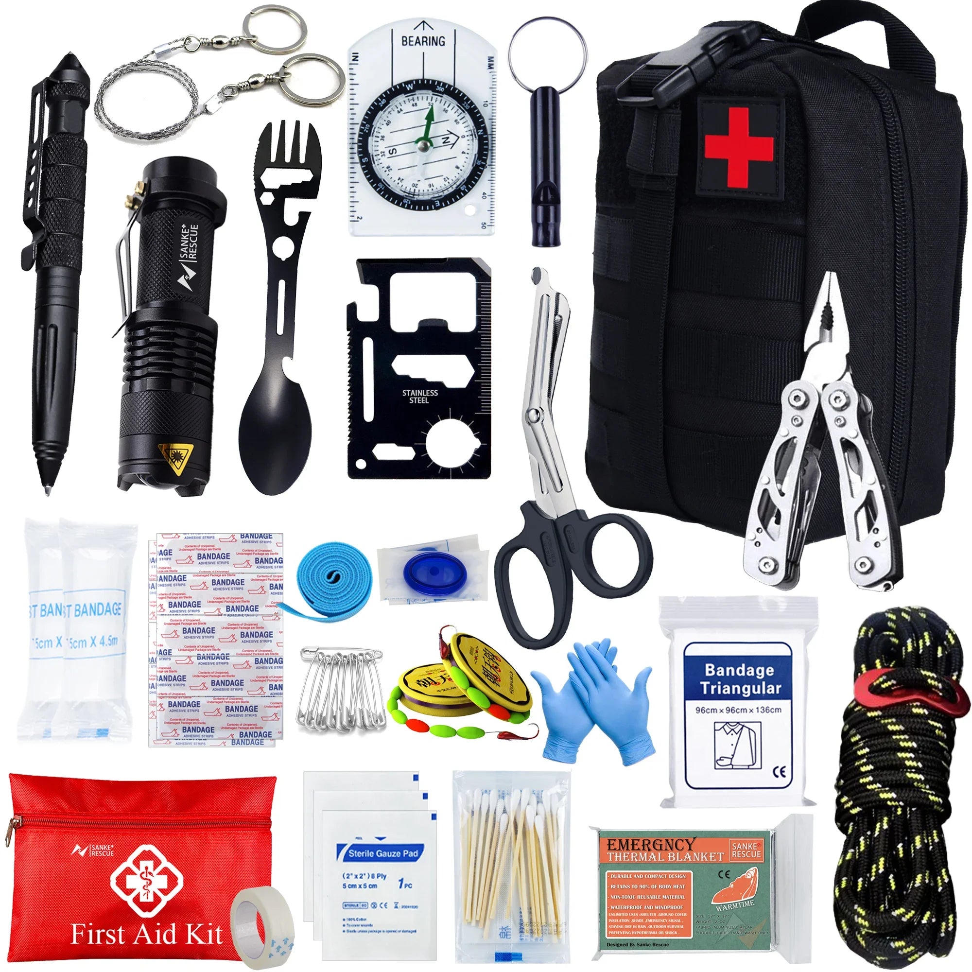 Ultimate Tactical First Aid Kit - Essential Survival Gear for Car, Camping, and Outdoor Adventures