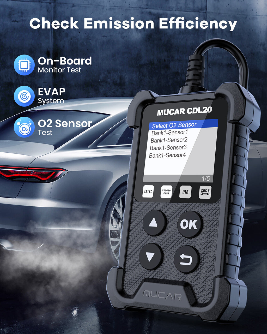  OBDII SCAN Tool - Auto Code Reader Diagnostic Scanner - MUCAR CDL20