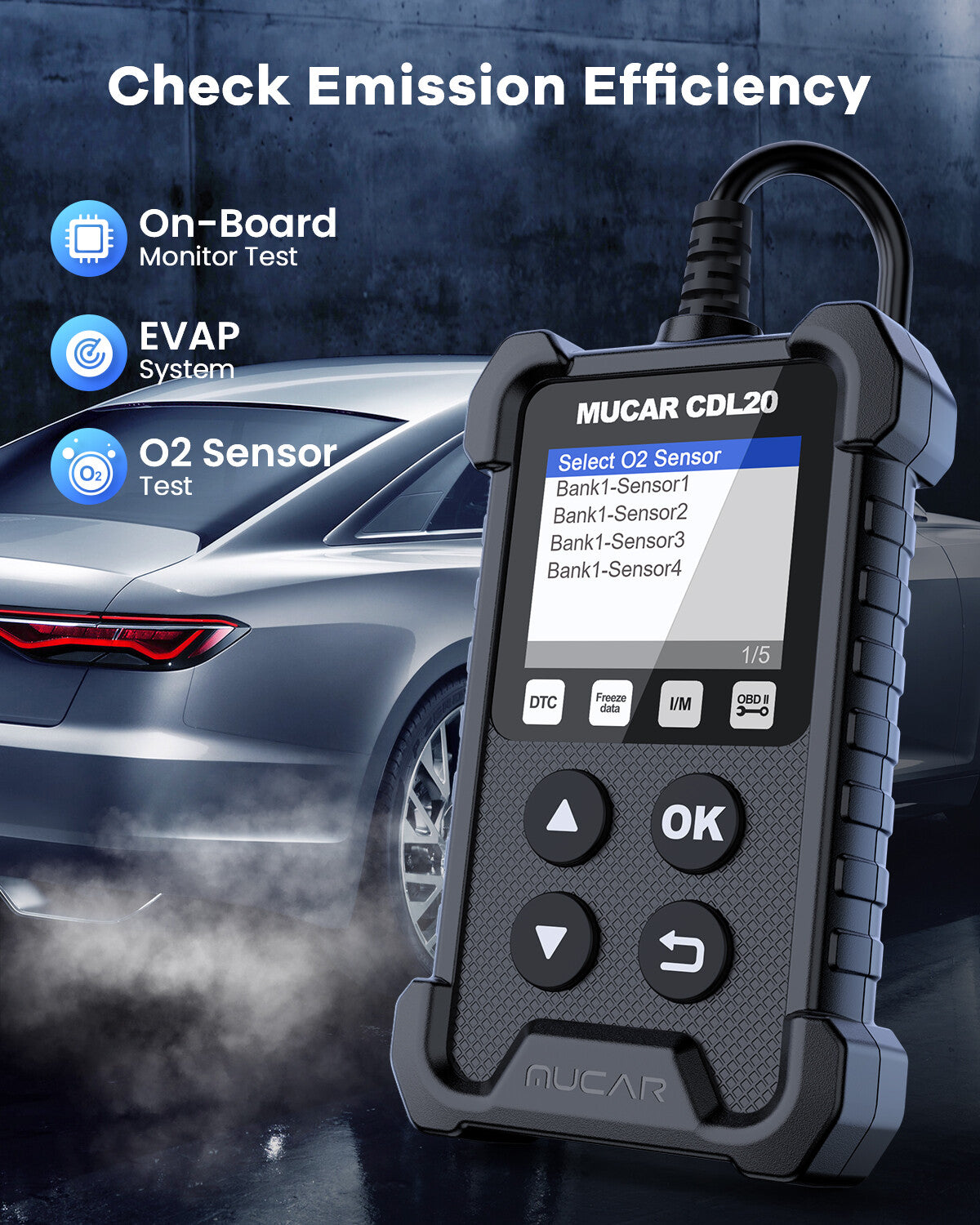  OBDII SCAN Tool - Auto Code Reader Diagnostic Scanner - MUCAR CDL20